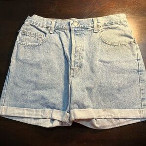 GAP Light Wash Vintage 90s High-Waisted, Loose Fit Cuffed Denim Shorts